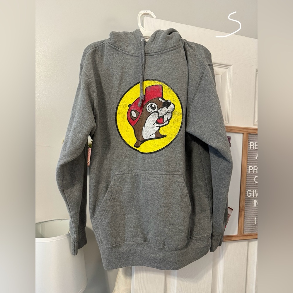 Buc-ee’s Sweatshirt Hoodie Grey Mens Small